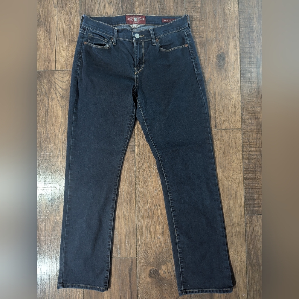 Lucky Brand Women's Sofia Straight Classic Blue Jeans Size 8/29 Stretch Ankle